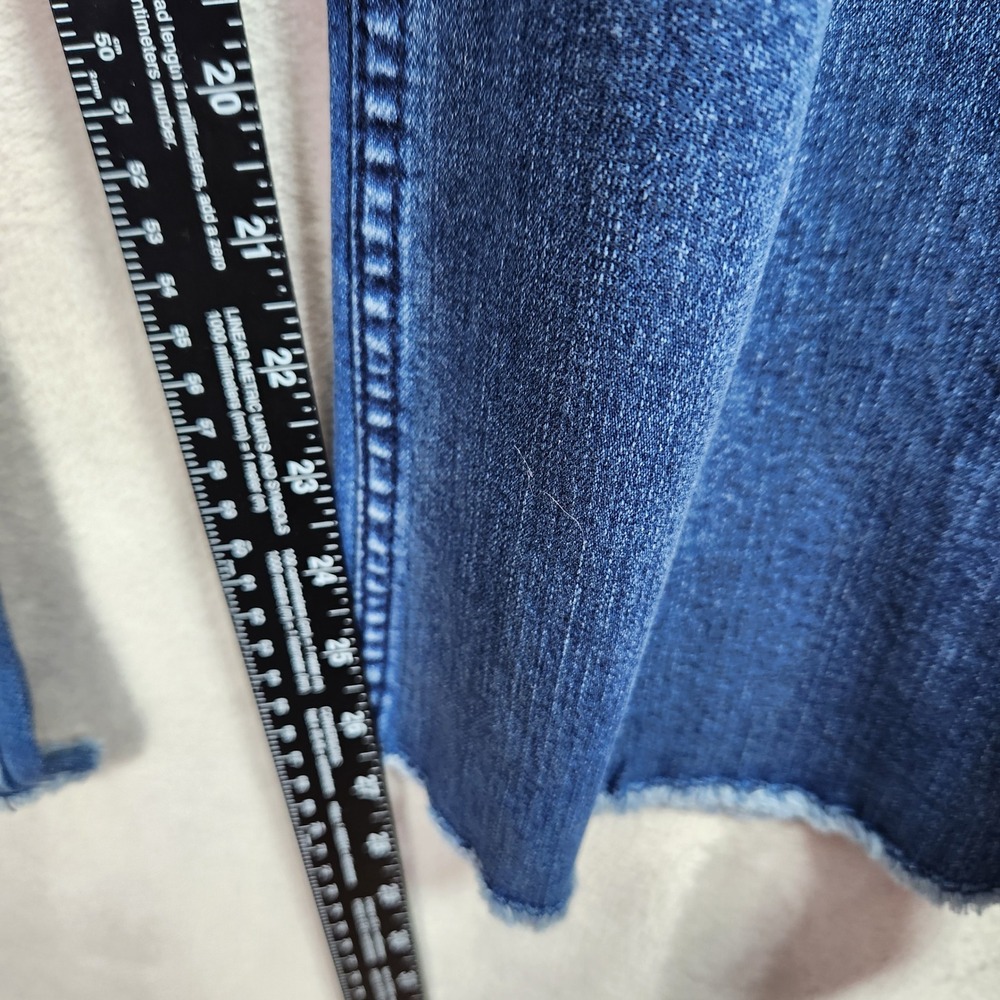 Candace Cameron Bure Jeans Womens 30W Blue Raw Hem Embroidered Pockets A593157 - Picture 10 of 11